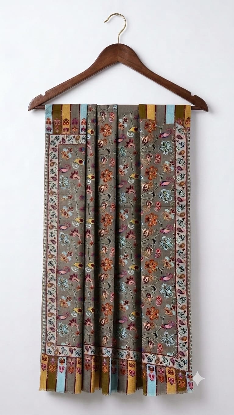 Pure silk by wool stole