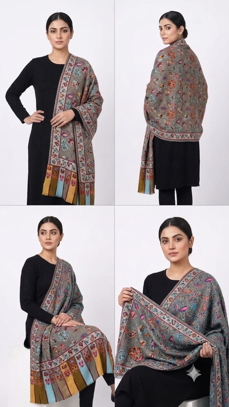 Pure silk by wool stole