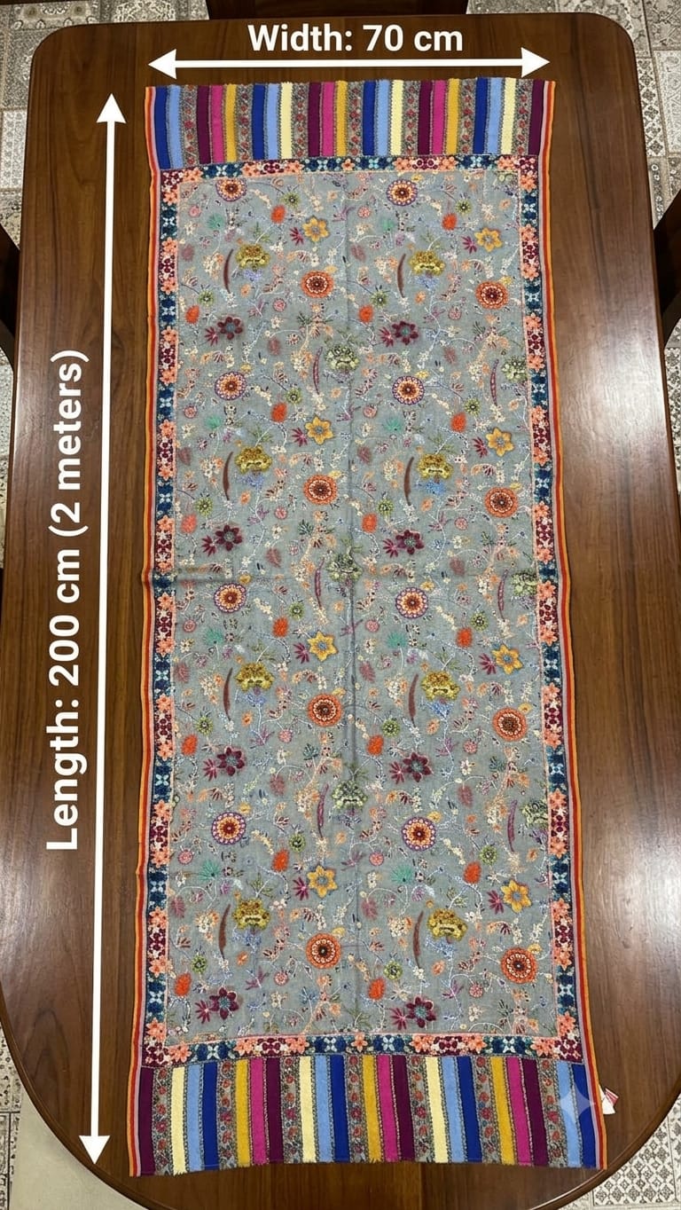 Pure silk by wool stole