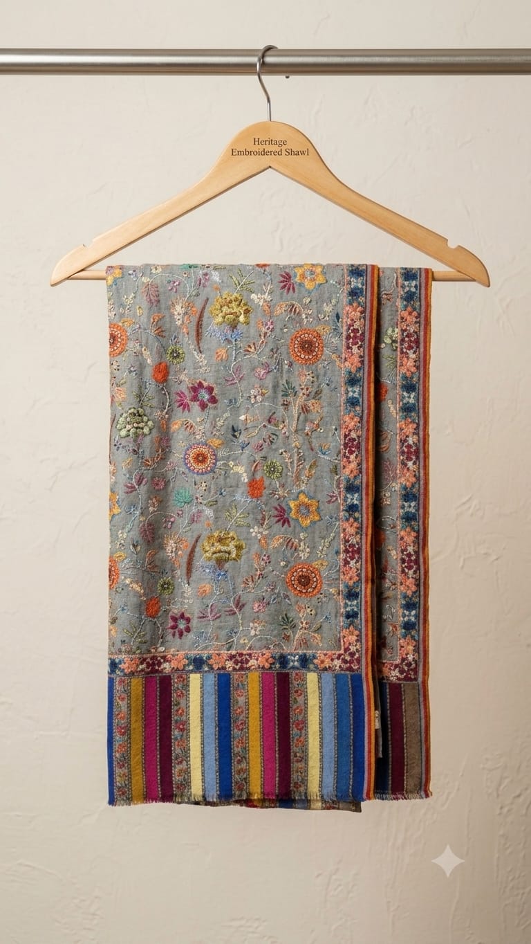 Pure silk by wool stole