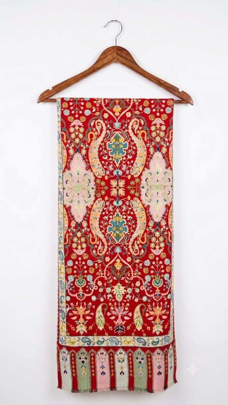 Pure silk by wool stole