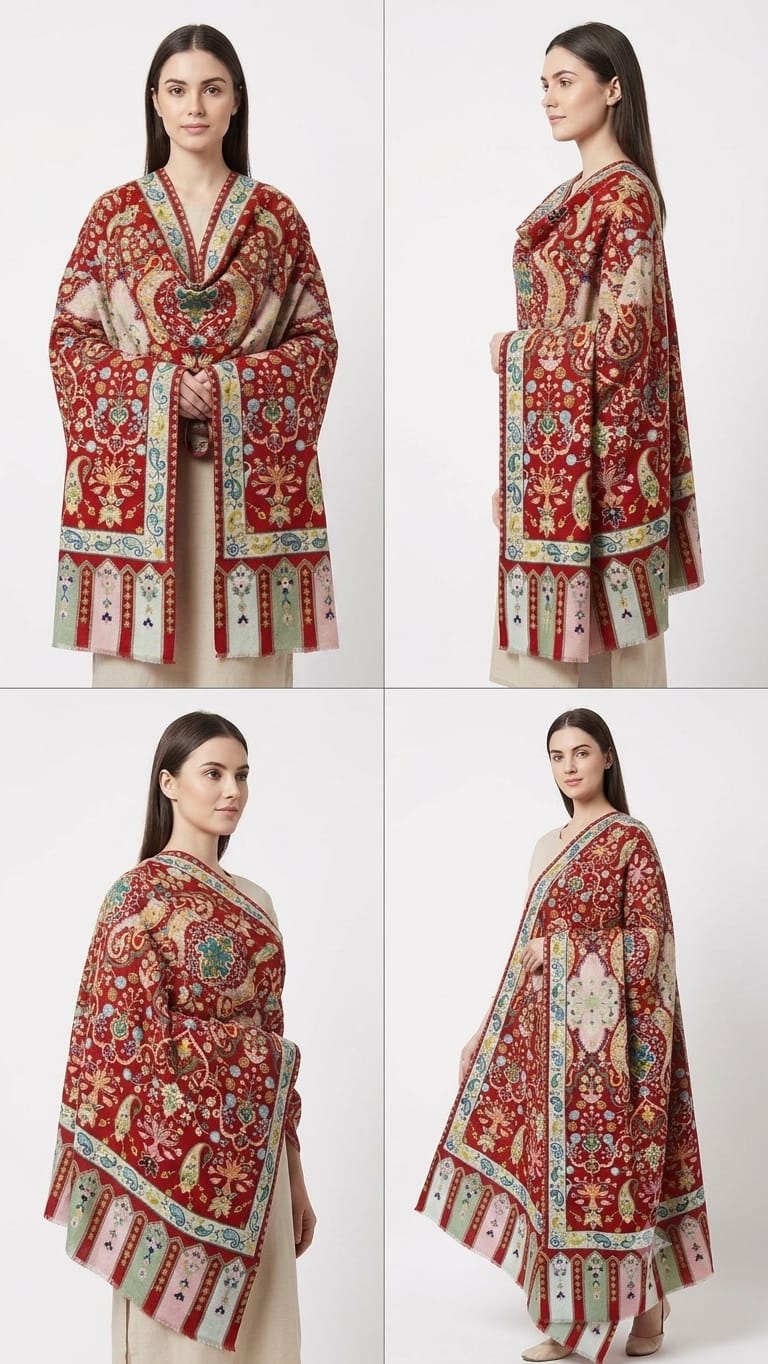 Pure silk by wool stole