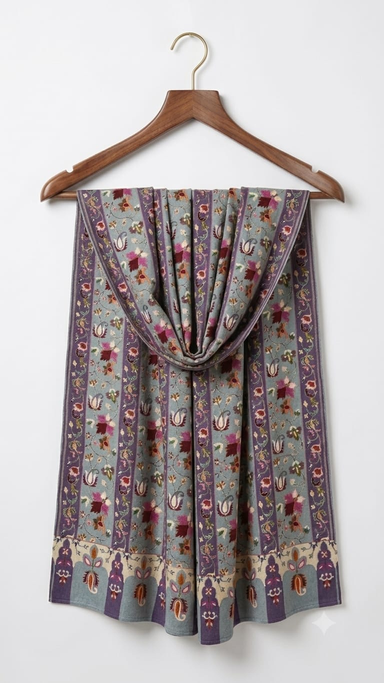 Pure silk by wool stole