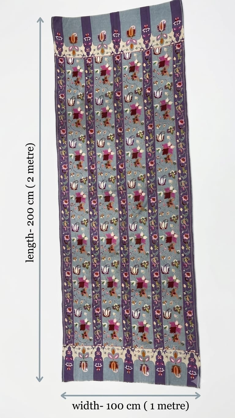 Pure silk by wool stole