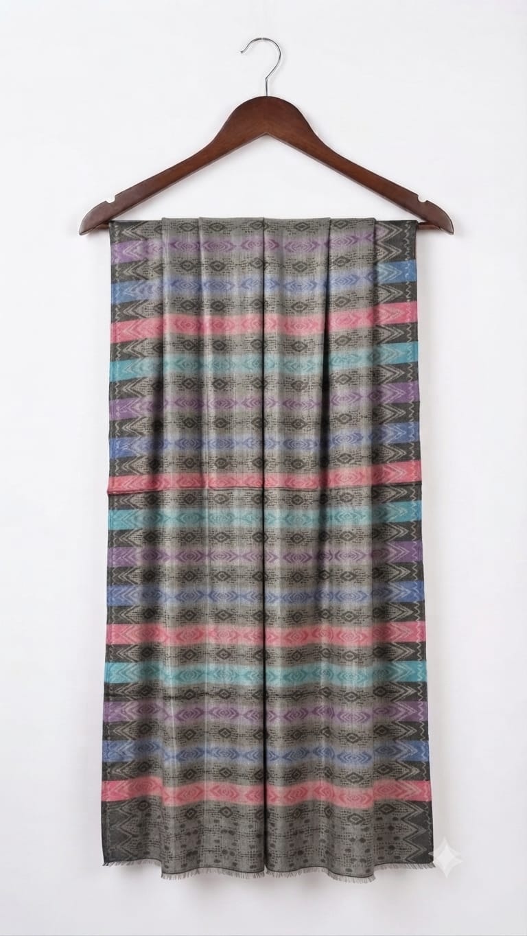 Fine wool with zari