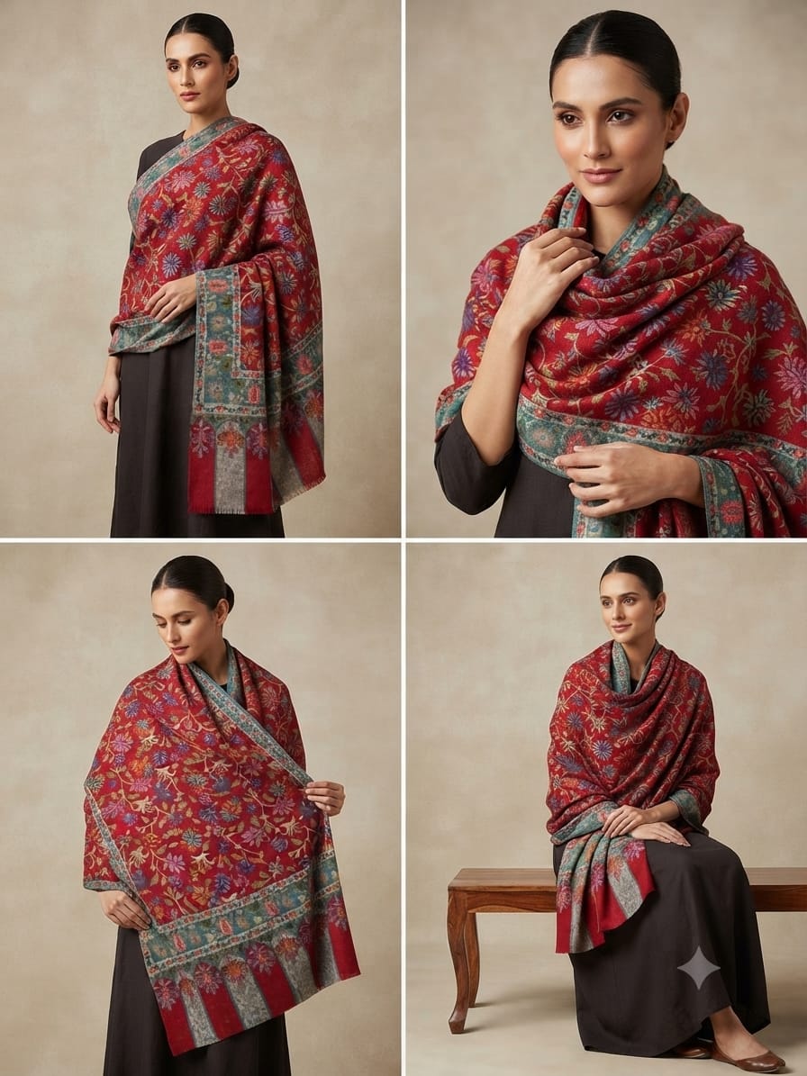 Pure silk by wool stole
