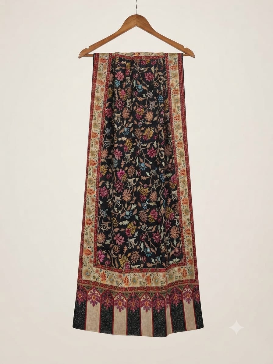 Pure silk by wool stole