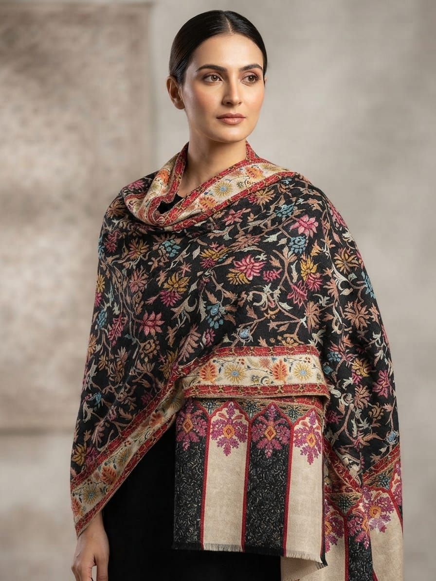 Pure silk by wool stole