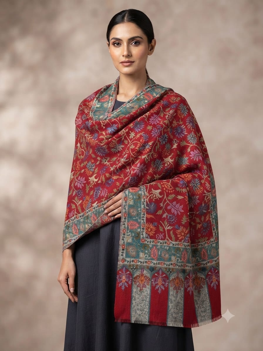 Pure silk by wool stole