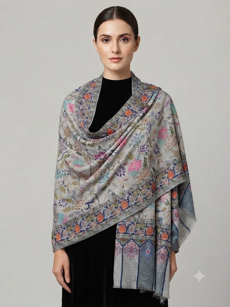 Pure silk by wool stole