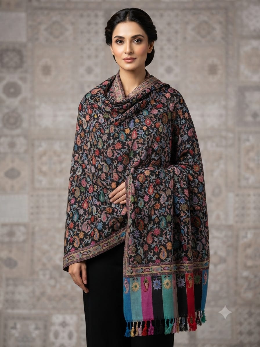 Pure silk by wool stole