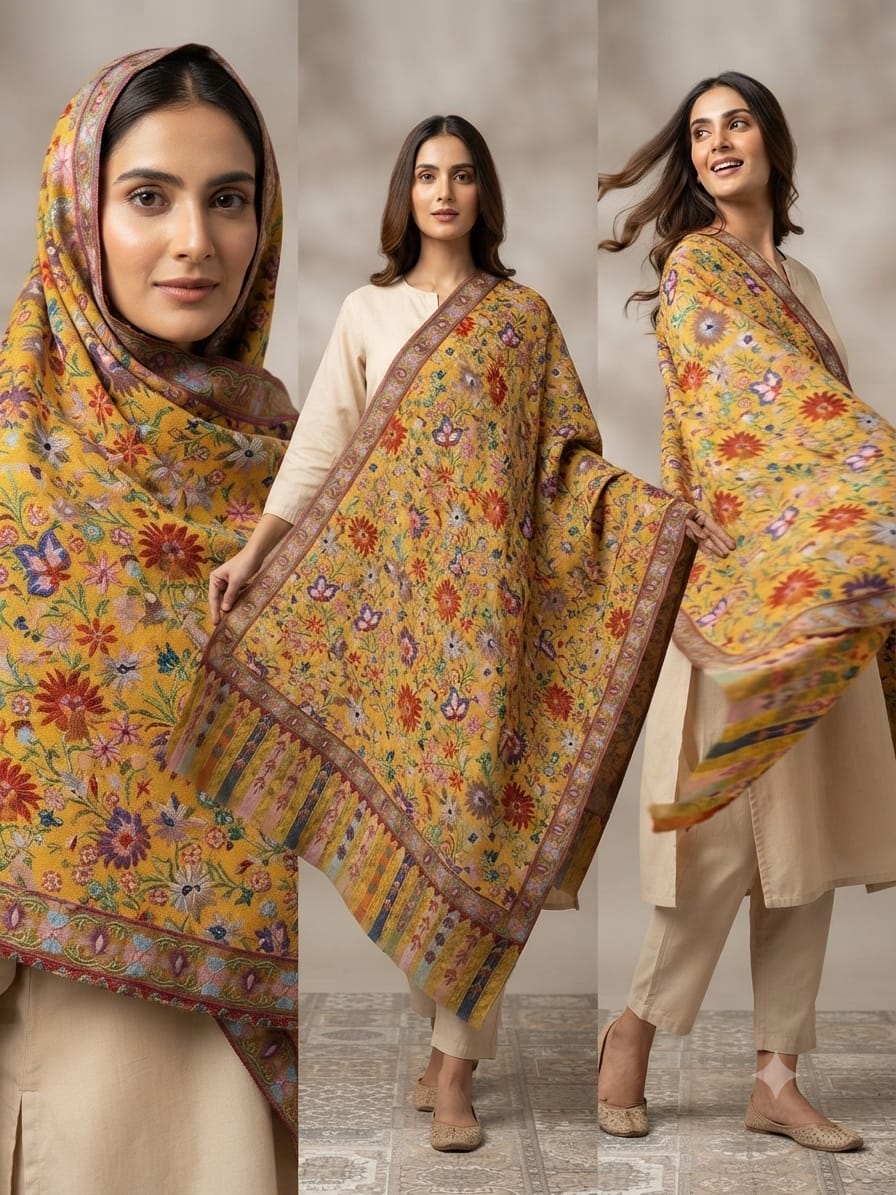 Pure silk by wool stole