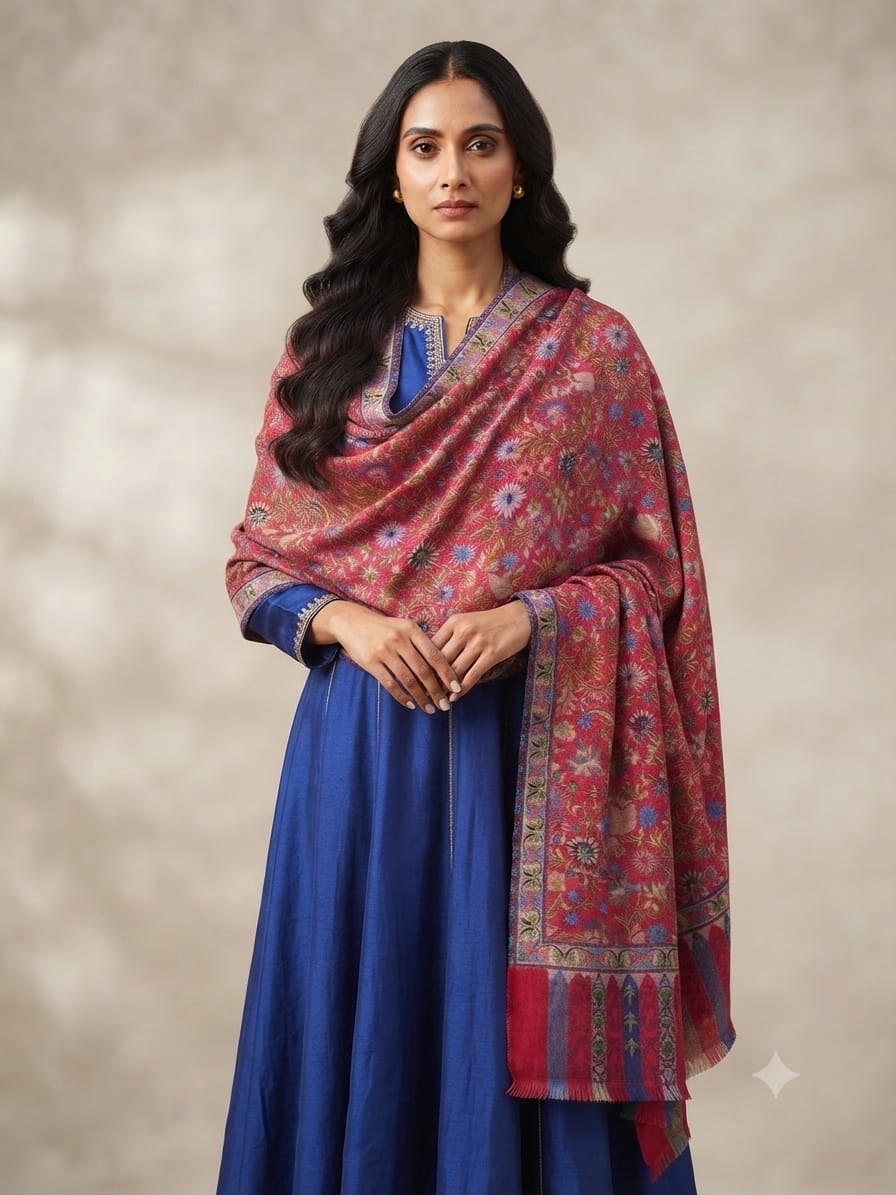 Pure silk by wool stole