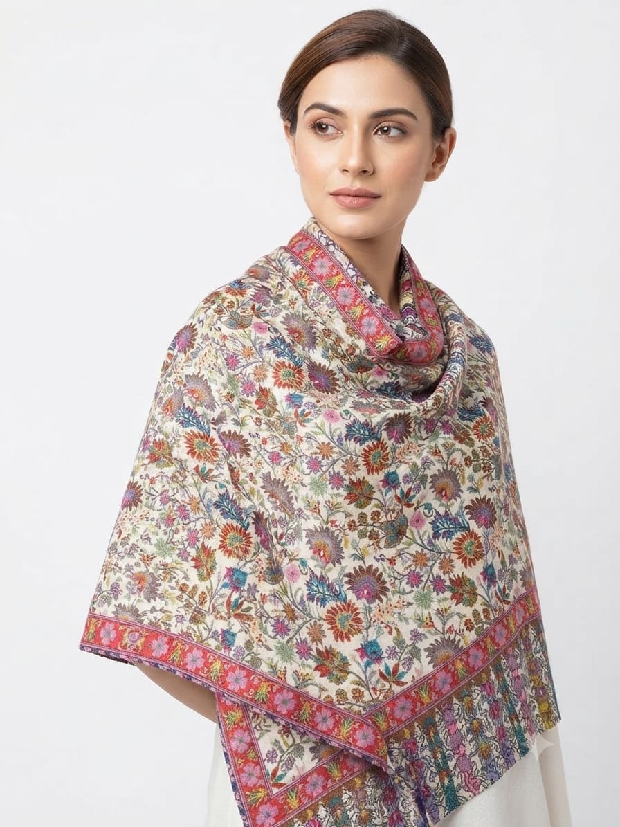 Pure silk by wool stole