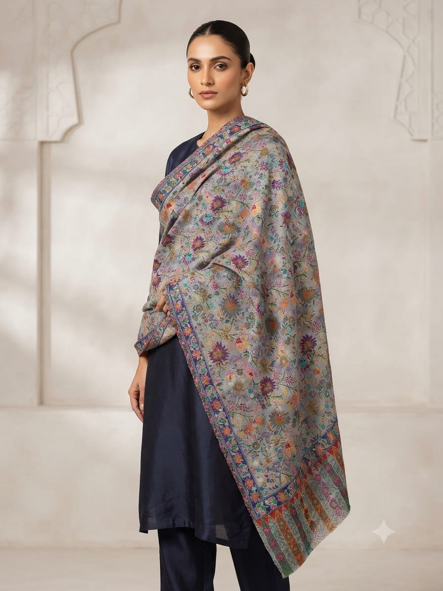 Pure silk by wool stole