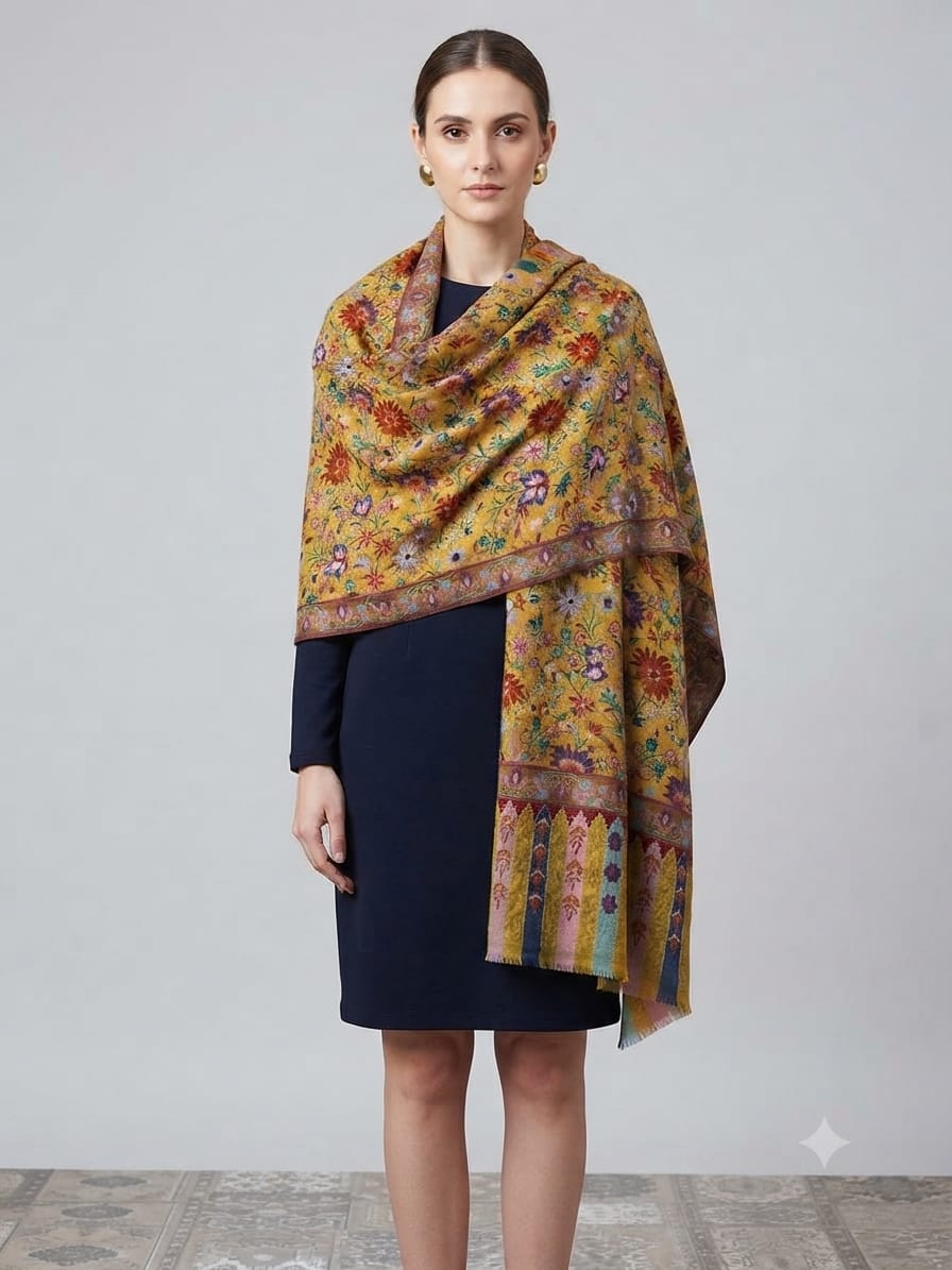 Pure silk by wool stole