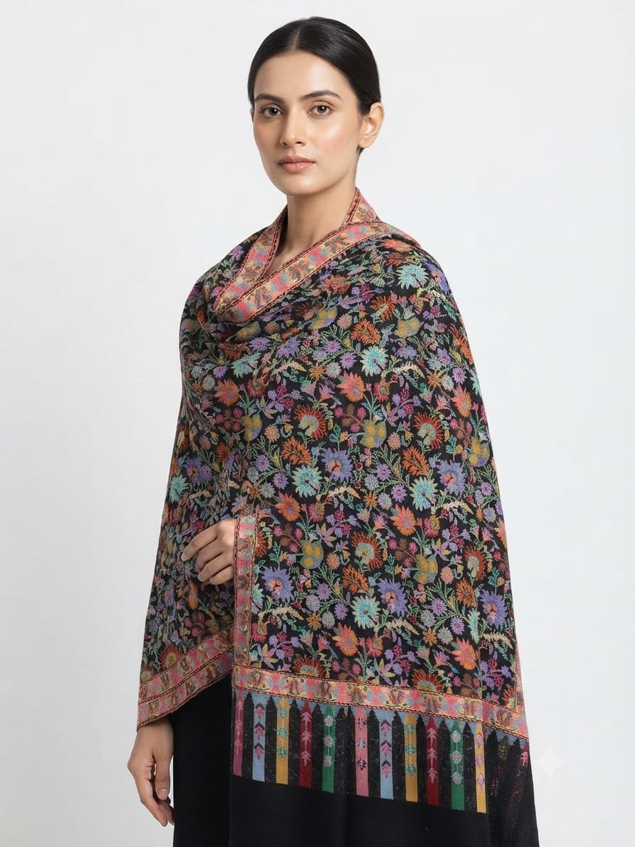 Pure silk by wool stole