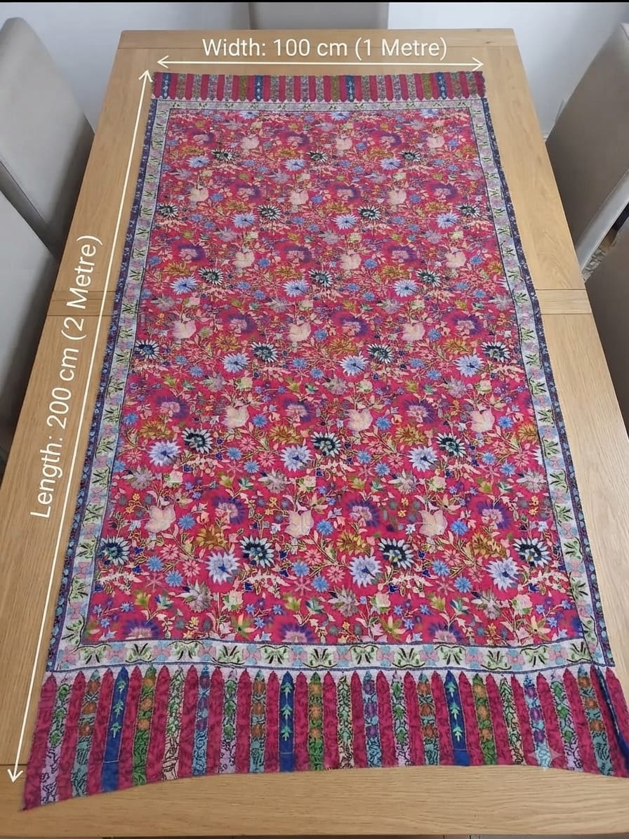 Pure silk by wool stole